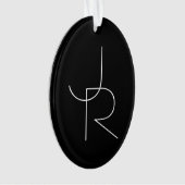 Initiales de chevauchement modernes 2 | Blanc sur (devant)