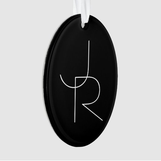 Initiales de chevauchement modernes 2 | Blanc sur  (devant)