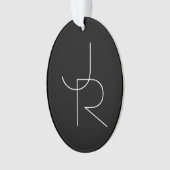 Initiales de chevauchement modernes 2 | Blanc sur (devant)