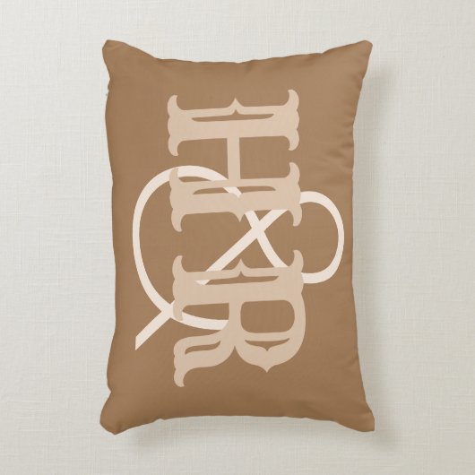 Initiales de couple heureux sur un coussin d'accen (Devant(Vertical))