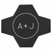 Initiales de couple moderne cercle monogramme | B (Plat)