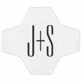 Initiales de couples modernes élégants | Blanc & N (Plat)