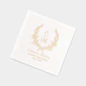 Initiales de la couronne mariage Floral Laurel (Gauche)