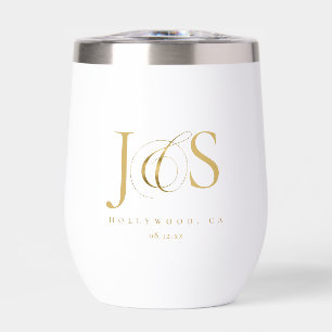 Initiales de mariage simples et élégantes Gold ID1