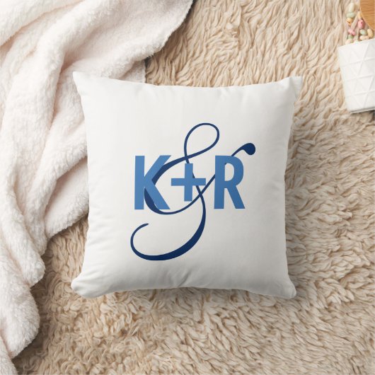 Initiales de monogramme Coussin Mariage personnali (Couverture)