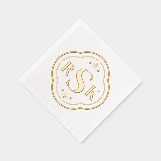 Initiales de monogramme de cadre formel élégant (Droite)