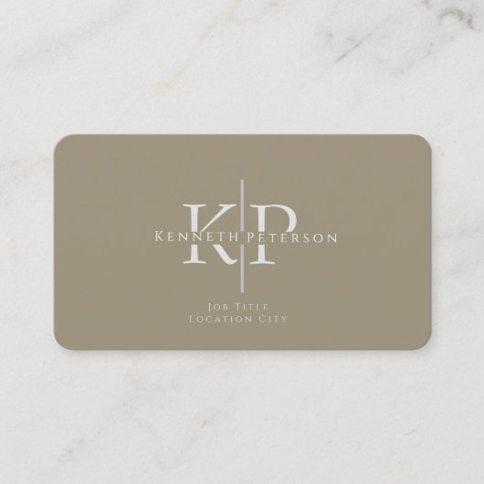 Initiales de monogramme de Carte de visite profess (Devant)