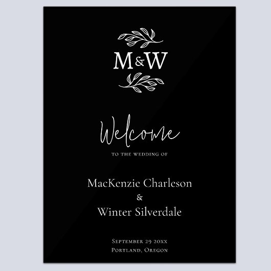 Initiales de monogramme de couple de mariage botan