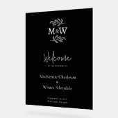 Initiales de monogramme de couple de mariage botan (Angle)