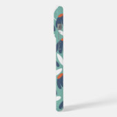Initiales de monogramme en bas Motif floral bleu e (Côté gauche)