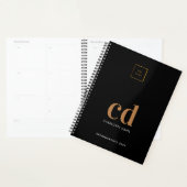 Initiales de monogramme en or noir logo d'entrepri (Devant avec enveloppe)