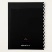 Initiales de monogramme en or noir logo d'entrepri (Dos)