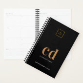 Initiales de monogramme en or noir logo d'entrepri (Devant avec enveloppe)
