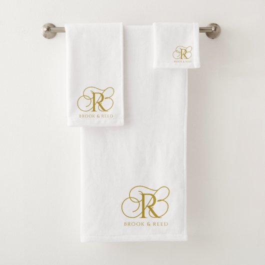 Initiales de monogramme en or personnalisées pour (En situation)