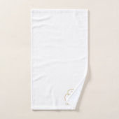 Initiales de monogramme en or personnalisées pour (Serviette à main)