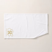Initiales de monogramme en or personnalisées pour (Serviette à main)