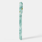 Initiales de monogramme latéral motif floral bleu  (Côté droit)