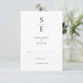 Initiales de monogramme minimaliste moderne Carte  (Debout devant)