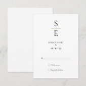 Initiales de monogramme minimaliste moderne Carte  (Devant / Derrière)