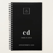 Initiales de monogramme noir blanc logo d'entrepri (Devant)