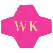 Initiales de monogramme rose chaud (Plat)