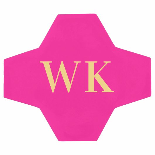 Initiales de monogramme rose chaud (Plat)