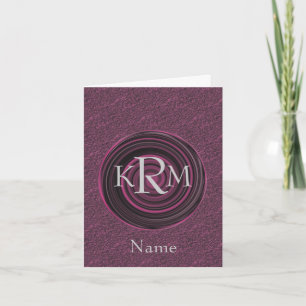 Initiales de monogramme tourbillons de prune perso