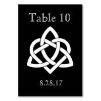 Initiales de noeud celtique - Carte de table - Noi