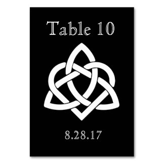 Initiales de noeud celtique - Carte de table - Noi
