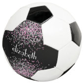 Initiales de nom en monogramme Noir Rose Paillette (3/4)