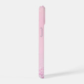 Initiales de nom en monogramme rose paillettes vio (Côté droit)