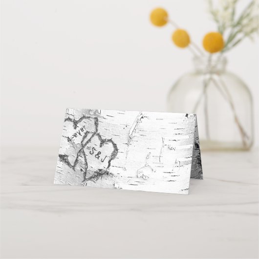 Initiales d'écorce de bouleau dans Cartes de Place (Devant)