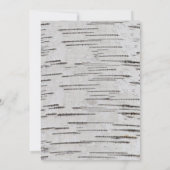 Initiales du coeur de l'arbre à bouleau invitation (Dos)