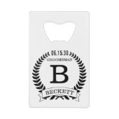 Initiales du garçon d'honneur (Devant)