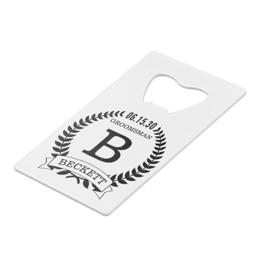 Initiales du garçon d'honneur (Dos Angle)