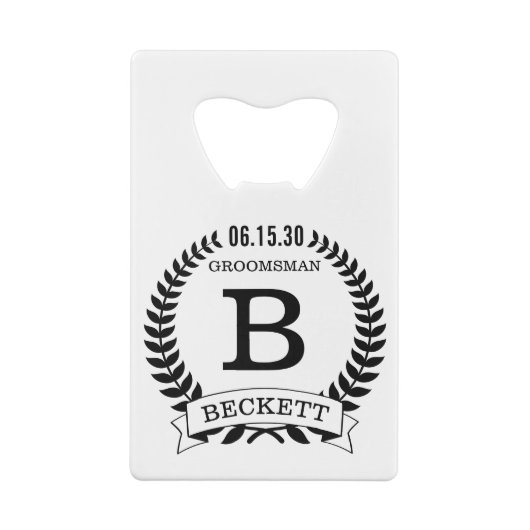 Initiales du garçon d'honneur (Dos)