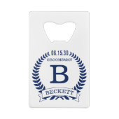 Initiales du garçon d'honneur (Dos)