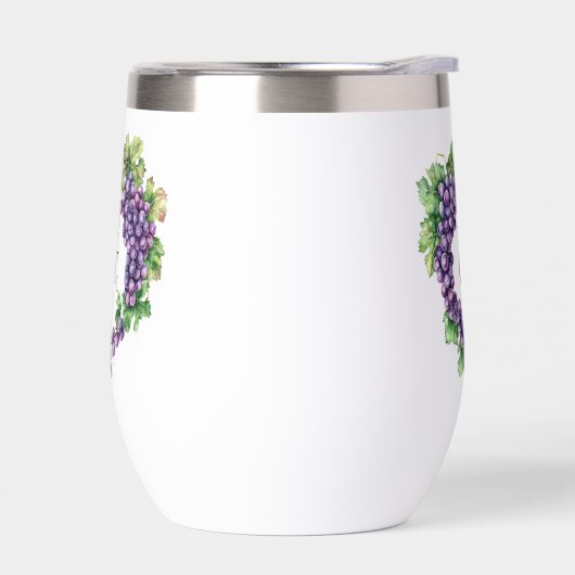 Initiales du monogramme du coeur de raisins (Gauche)