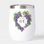 Initiales du monogramme du coeur de raisins (Arrière)