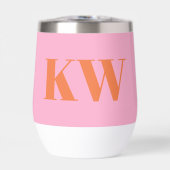 Initiales du Monogramme rose moderne personnalisée (Avant)