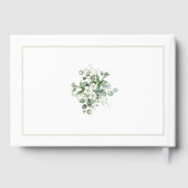 Initiales élégantes et feuille de mariage eucalypt (Verso)