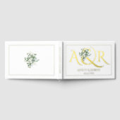 Initiales élégantes et feuille de mariage eucalypt (Complet)