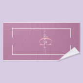 Initiales élégantes Monogramme Lavande violet (Serviette de bain)