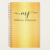 Initiales élégantes sur or (Devant)