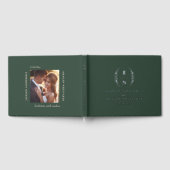 Initiales empilées en vert forestier Mariage Monog (Complet)