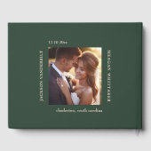 Initiales empilées en vert forestier Mariage Monog (Verso)