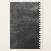 Initiales en cuir noir monogramme or Nom 2024 (Dos)