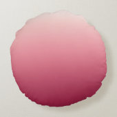 Initiales en dégradé rose Coussin rond (Dos)