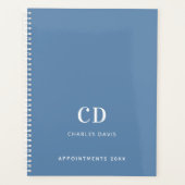 Initiales en monogramme bleu foncé 2026 (Devant)