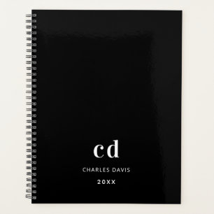 Initiales en monogramme noir blanc 2026